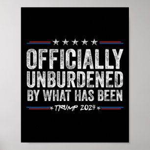 Unbelastet durch das, was 2024 lustige Amerika USA Poster