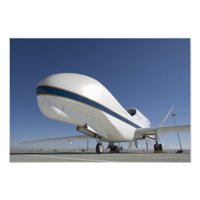 Unbemanntes Flugzeug von Global Hawk Fotodruck (Vorne)
