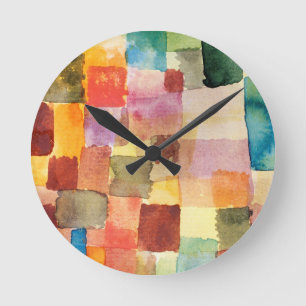 Unbenannt (1914) von Paul Klee Runde Wanduhr