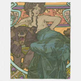 Unbenannt nach Alphonse Mucha (1902) Fleecedecke