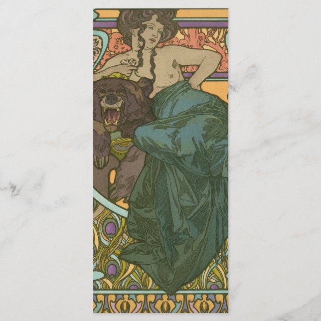Unbenannt nach Alphonse Mucha (1902) Menükarte (Vorderseite)