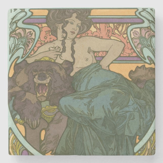 Unbenannt nach Alphonse Mucha (1902) Steinuntersetzer (Vorderseite)