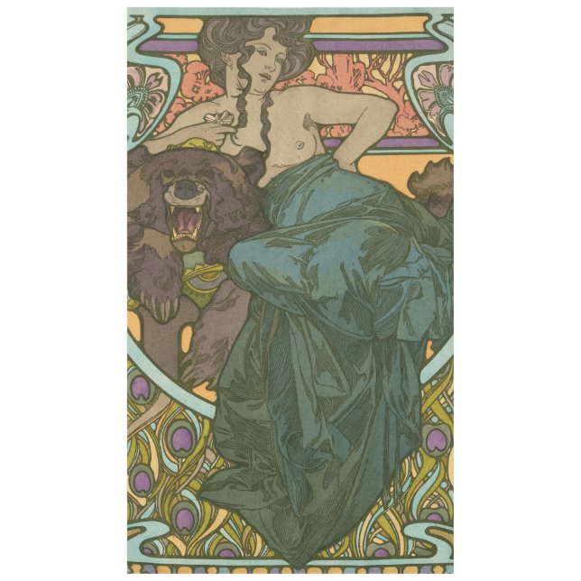 Unbenannt nach Alphonse Mucha (1902) Tischdecke (Vorderseite)