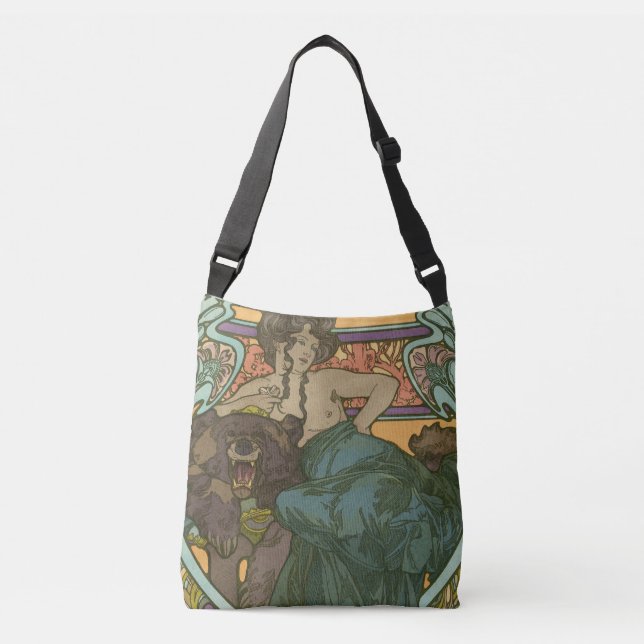 Unbenannt nach Alphonse Mucha (1902) Tragetaschen Mit Langen Trägern (Vorderseite)