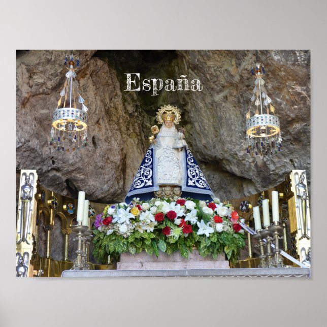 unberührtes Plakat von Covadonga in Asturias, (Vorne)
