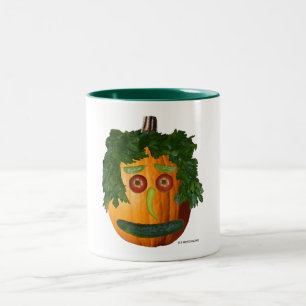 Unbeschnittene Kürbismugge Zweifarbige Tasse