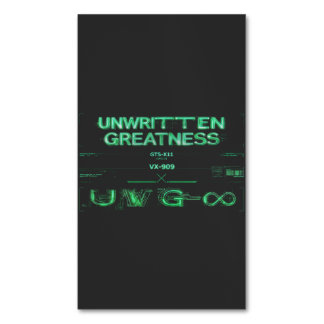 "Unbeschriebene Größe" Cyberpunk Visitenkarte Magnetische Visitenkarte