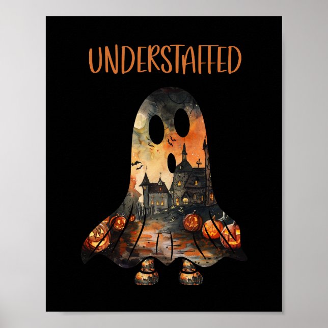 Unbesetzt Sarcastic Halloween Ghost Poster (Vorne)