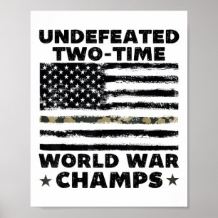 Unbesiegte Weltkriegsmeister 4. Juli Amerikaner - Poster