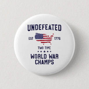 Unbesiegter Zweimalweltmeister T Shirt 4th O Button