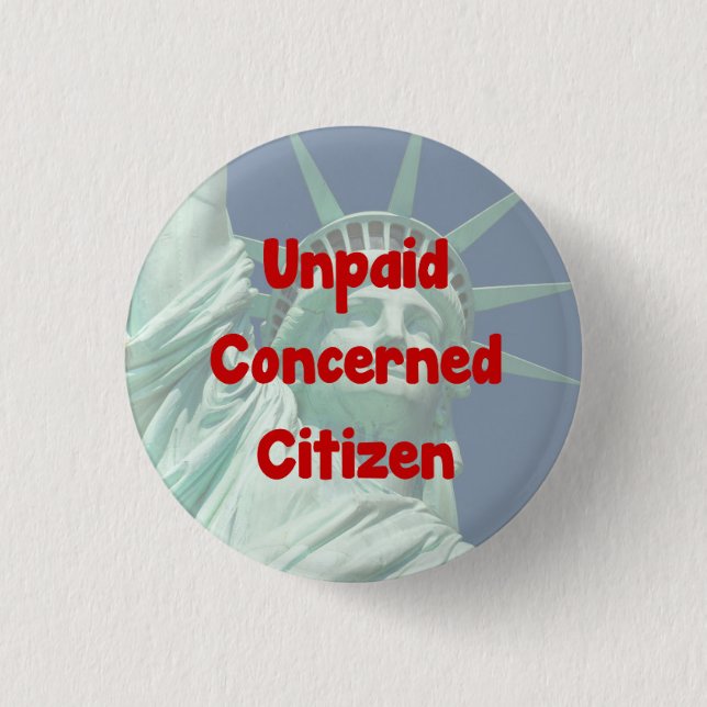 Unbezahlter beteiligter Bürger Button (Vorderseite)