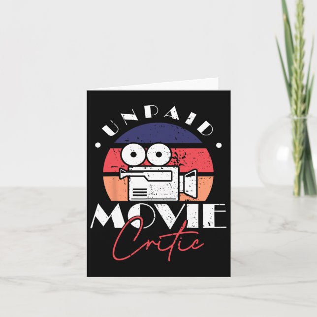 Unbezahlter Film Kritiker Filmregisseur Themed Karte (Vorderseite)