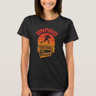 Unbezahlter Retro-Fan des Fußballspielers T-Shirt