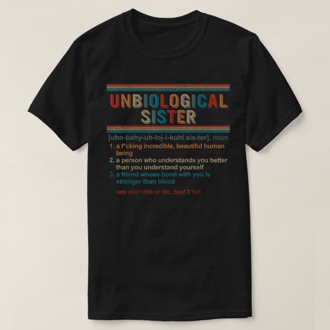 Unbiologische Schwestern Beste Matching-Beste Freu T-Shirt (Design vorne)
