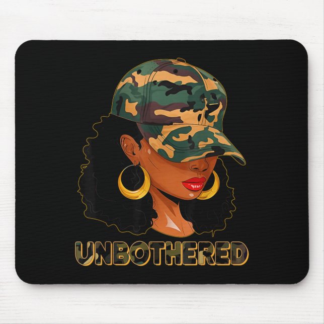Unbothered Black Woman Melanin African Black Histo Mousepad (Vorne)