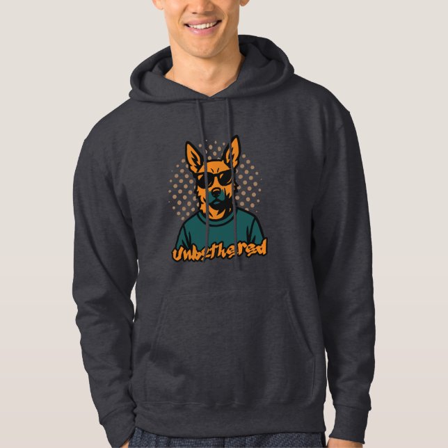 Unbothered Cool Dog Hoodie (Vorderseite)