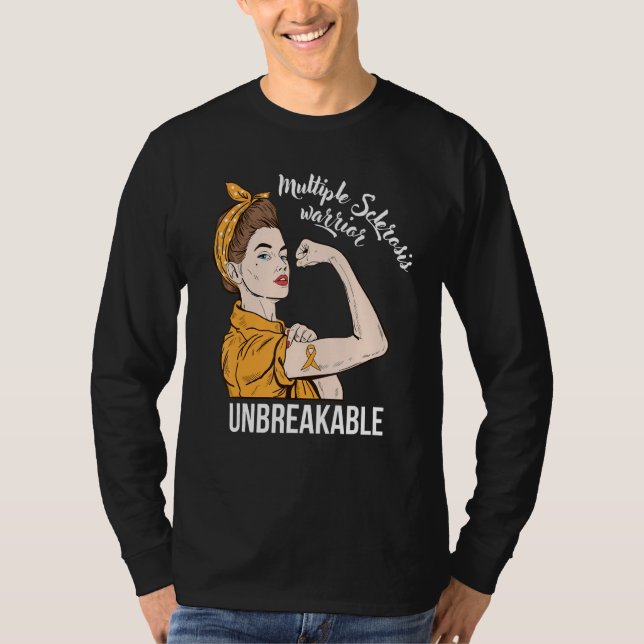 Unbreakable Warrior Multiple Sclerosis Awareness M T-Shirt (Vorderseite)