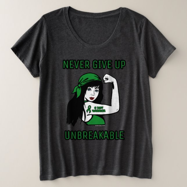 UNBRECHBAR (langes Haar)...C Diff Große Größe T-Shirt (Design vorne)