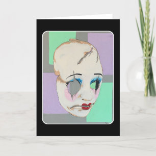 'Uncanny Valley' Malerei auf einem Dankeskarte