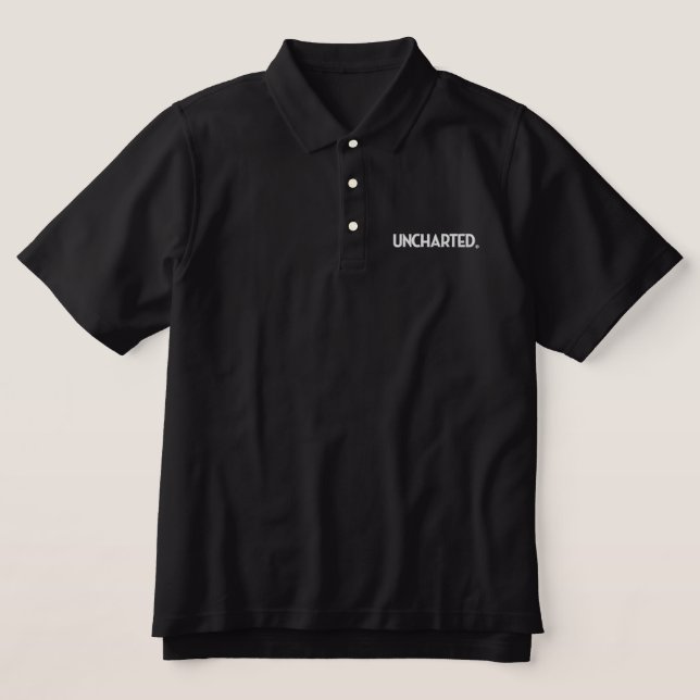 Uncharted Polo Shirt - Schwarz (Design Vorderseite)