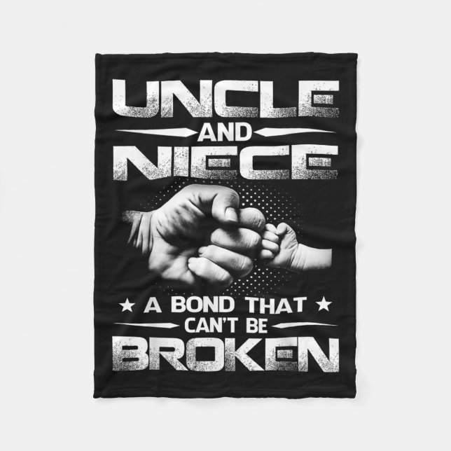 Uncle And Niece A Bond That Can't Be Broken  Fleecedecke (Vorderseite)
