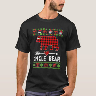 Uncle Bear Santa Red Kariert Family Pajamas für T-Shirt