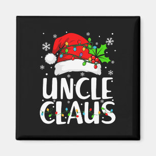 Uncle Claus Christmas Lights Pajama Family Matchin Magnet