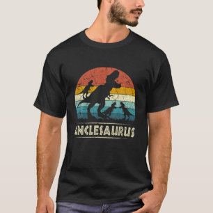 Uncle Dinosaur Unclesaurus 3 Two Kids Funny Vater T-Shirt