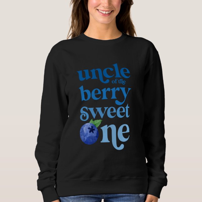 Uncle First Birthday Berry Sweet One Blueberry 1. Sweatshirt (Vorderseite)
