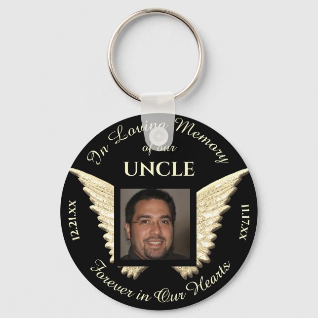 Uncle Foto Memorial Schlüsselanhänger (Vorderseite)