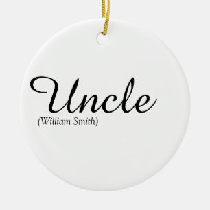 Uncle Fun Cool Modernes Schwarz-Weiß-Zitat Keramik Ornament