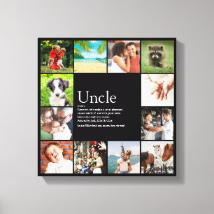 Uncle Funcle Definition 12 Foto Collage Black Leinwanddruck