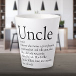 Uncle Funcle Definition Modern Fun Milchtasse<br><div class="desc">Personalisieren Sie Ihre speziellen,  beliebten Onkel oder Funktionen,  um ein einzigartiges Geschenk zu schaffen. Eine perfekte Art,  ihm zu zeigen,  wie phantastisch er jeden Tag ist. Entwickelt von Thisisnotme©</div>