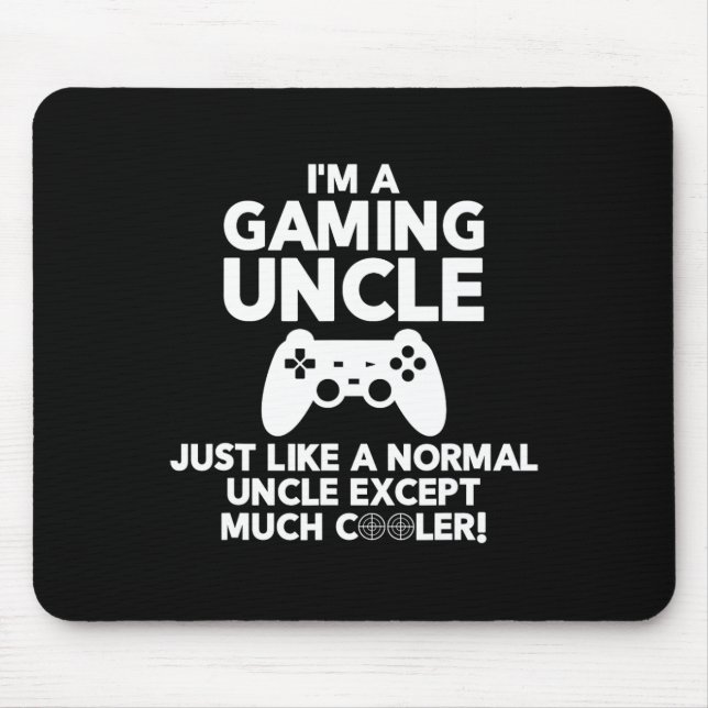 Uncle Gamer Funny Gaming Video Game Shirts Mousepad (Vorne)