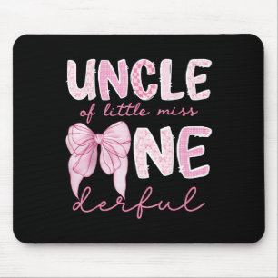 Uncle of Little Miss Onederful First Birthday Girl Mousepad