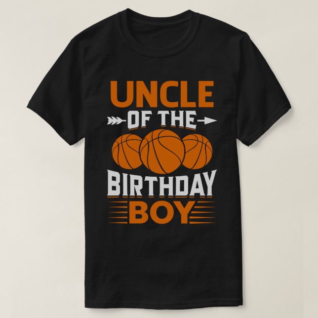 UNCLE of the Birthday Boy Basketball T-Shirt (Design vorne)