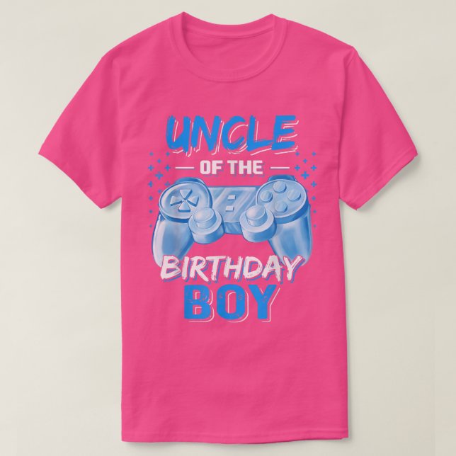 Uncle of the Birthday Boy Matching Video Game Birt T-Shirt (Design vorne)