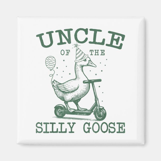 Uncle Of The Silly Goose First Birthday Family Mat Magnet (Vorne)