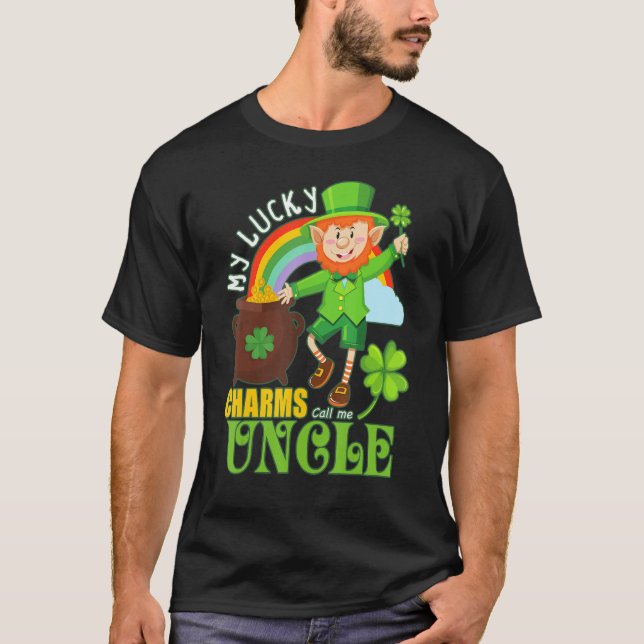 Uncle Paddy Day St Patricks Lucky Charms Call Me U T-Shirt (Vorderseite)