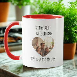 Uncle Photo Heart Mug Tasse
