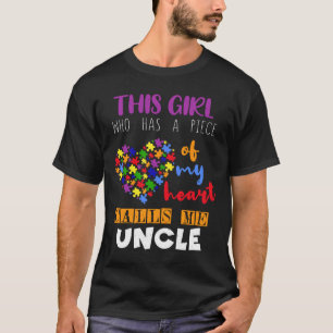 Uncle Piece Girl Puzzle Autismus Bewusstsein T-Shirt