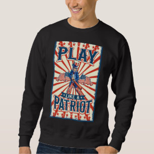 Uncle Sam 4. Juli Women Men American USA Flag Sweatshirt