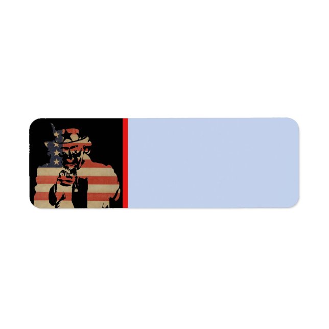 Uncle Sam Address Label (Vorne)