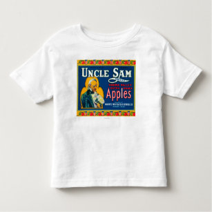 Uncle Sam Apple beschriften (Blau) - Wapato, WA Kleinkind T-shirt
