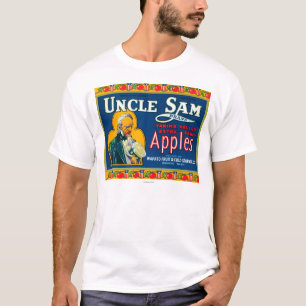 Uncle Sam Apple beschriften (Blau) - Wapato, WA T-Shirt