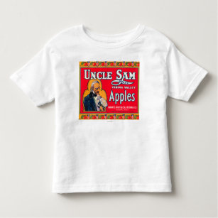 Uncle Sam Apple beschriften (Rot) - Wapato, WA Kleinkind T-shirt