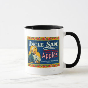 Uncle Sam Apple Label (blau) - Wapato, WA Tasse