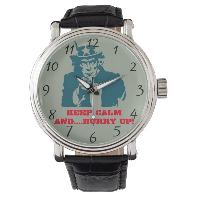 Uncle Sam behielt ruhig Armbanduhr (Vorderseite)