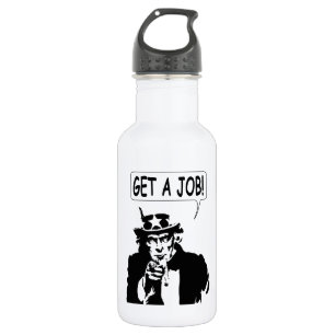 Uncle Sam bekommt einen Job Edelstahlflasche
