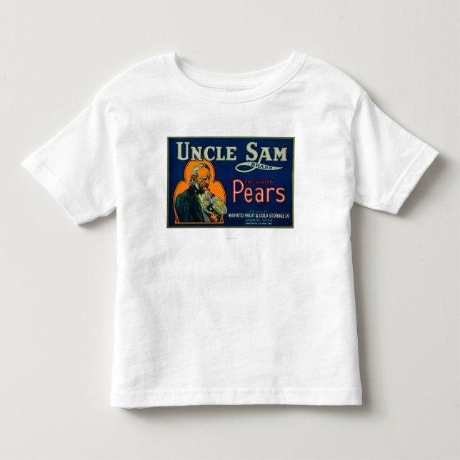 Uncle Sam Birnen-Kiste LabelWapato, WA Kleinkind T-shirt (Vorderseite)